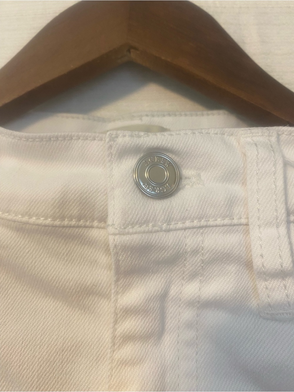 J. Crew White Denim Mini Skirt with Raw Hem - Picture 4 of 12